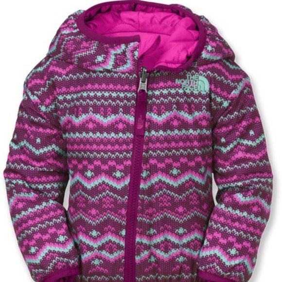 SOLD North Face Reversible Perrito Jacket Pink 18-24M - Picture 5 of 10